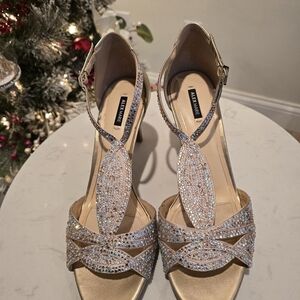 Alex Marie Gold Sparkling Heels